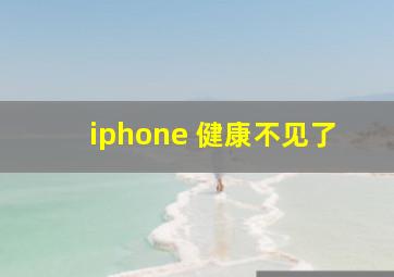 iphone 健康不见了